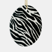 RAB Rockabilly Zebra Print Black & White Keramisch Ornament (Rechts)
