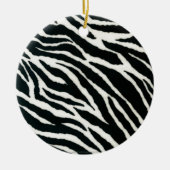 RAB Rockabilly Zebra Print Black & White Keramisch Ornament (Voorkant)
