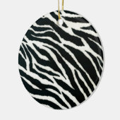 RAB Rockabilly Zebra Print Black & White Keramisch Ornament (Links)