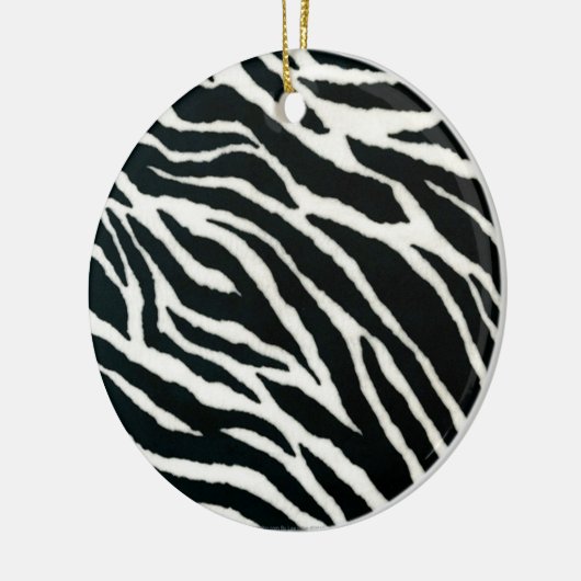 RAB Rockabilly Zebra Print Black & White Keramisch Ornament (Links)