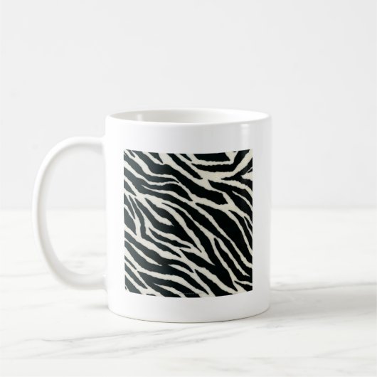 RAB Rockabilly Zebra Print Black & White Koffiemok (Links)