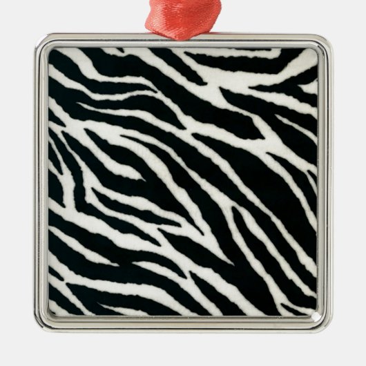 RAB Rockabilly Zebra Print Black & White Metalen Ornament (Voorkant)