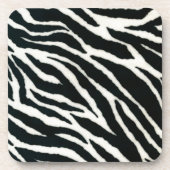 RAB Rockabilly Zebra Print Black & White Onderzetter (Voorkant)