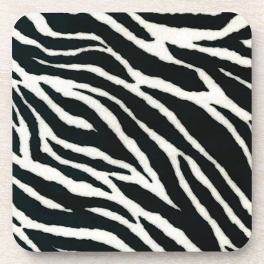 RAB Rockabilly Zebra Print Black & White Onderzetter (Voorkant)