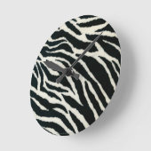 RAB Rockabilly Zebra Print Black & White Ronde Klok (Hoek)