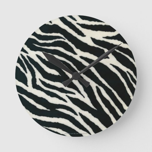 RAB Rockabilly Zebra Print Black & White Ronde Klok (Voorkant)