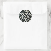 RAB Rockabilly Zebra Print Black & White Ronde Sticker (Tas)