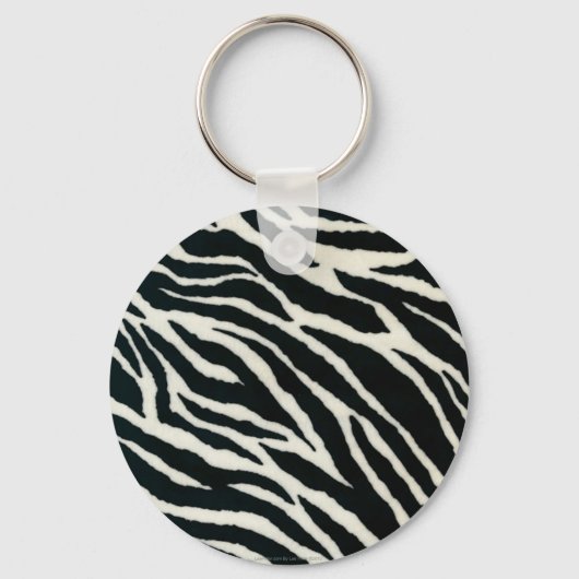 RAB Rockabilly Zebra Print Black & White Sleutelhanger (Voorkant)