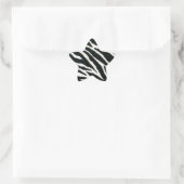 RAB Rockabilly Zebra Print Black & White Ster Sticker (Tas)