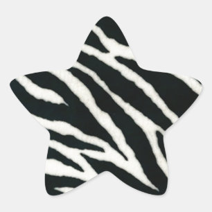 RAB Rockabilly Zebra Print Black & White Ster Sticker