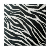 RAB Rockabilly Zebra Print Black & White Tegeltje (Voorkant)