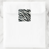 RAB Rockabilly Zebra Print Black & White Vierkante Sticker (Tas)