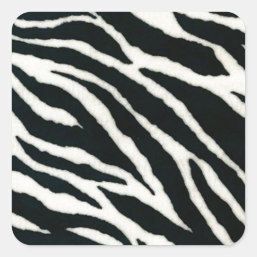 RAB Rockabilly Zebra Print Black & White Vierkante Sticker (Voorkant)