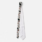 RAB Rockabilly Zebrastreep Suiker Schedels Stropdas (Achterkant)