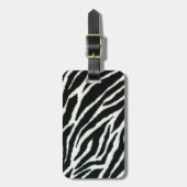 RAB Rockabilly Zebrastreep Zwart & Wit Bagagelabel (Voorkant verticaal)