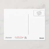 RAB Rockabilly Zebrastreep Zwart & Wit Briefkaart (Achterkant)
