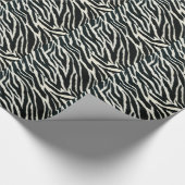 RAB Rockabilly Zebrastreep Zwart & Wit Cadeaupapier (Hoek)