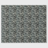 RAB Rockabilly Zebrastreep Zwart & Wit Cadeaupapier (Vlak)