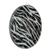 RAB Rockabilly Zebrastreep Zwart & Wit Dartbord (Voorkant Links)