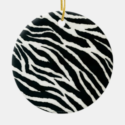 RAB Rockabilly Zebrastreep Zwart & Wit Keramisch Ornament (Voorkant)