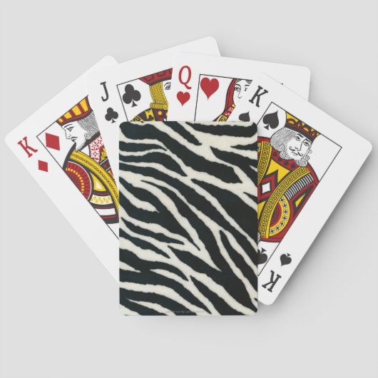 RAB Rockabilly Zebrastreep Zwart & Wit Pokerkaarten (Achterkant)