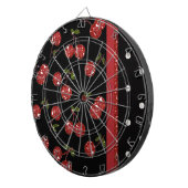 RAB Rockabilly Zeer Cherry Cherries Black Dartbord (Voorkant Rechts)