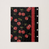 RAB Rockabilly Zeer Cherry Cherries Black Legpuzzel (Verticaal)