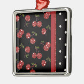 RAB Rockabilly Zeer Cherry Cherries Black Metalen Ornament (Links)