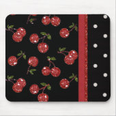 RAB Rockabilly Zeer Cherry Cherries Black Muismat (Voorkant)