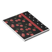 RAB Rockabilly Zeer Cherry Cherries Black Notitieblok (Schuin)