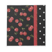 RAB Rockabilly Zeer Cherry Cherries Black Notitieblok (Voorkant)