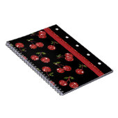 RAB Rockabilly Zeer Cherry Cherries Black Notitieboek (Rechterzijde)