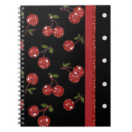 RAB Rockabilly Zeer Cherry Cherries Black Notitieboek