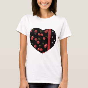 RAB Rockabilly Zeer Cherry Cherries Black T-shirt