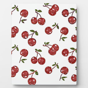 RAB Rockabilly Zeer Cherry Cherry Cherries op Whit Fotoplaat
