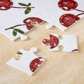 RAB Rockabilly Zeer Cherry Cherry Cherries op Whit Legpuzzel (Zijkant)