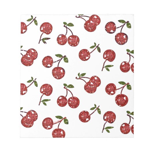 RAB Rockabilly Zeer Cherry Cherry Cherries op Whit Notitieblok (Voorkant)