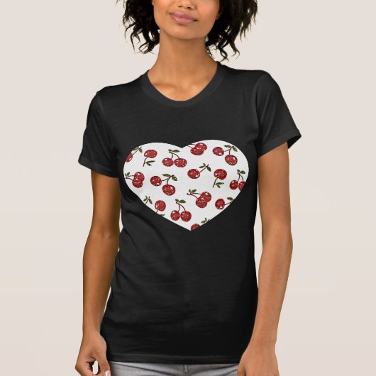 RAB Rockabilly Zeer Cherry Cherry Cherries op Whit T-shirt (Voorkant)