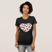 RAB Rockabilly Zeer Cherry Cherry Cherries op Whit T-shirt (Voorkant volledig)