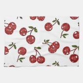 RAB Rockabilly Zeer Cherry Cherry Cherries op Whit Theedoek (Horizontaal)