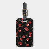 RAB Rockabilly Zeer Cherry Cherry Cherries op zwar Bagagelabel (Voorkant verticaal)