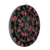 RAB Rockabilly Zeer Cherry Cherry Cherries op zwar Dartbord (Voorkant Links)