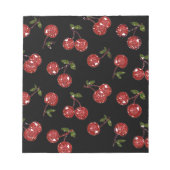 RAB Rockabilly Zeer Cherry Cherry Cherries op zwar Notitieblok (Voorkant)