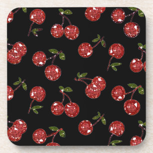 RAB Rockabilly Zeer Cherry Cherry Cherries op zwar Onderzetter