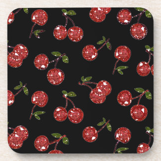 RAB Rockabilly Zeer Cherry Cherry Cherries op zwar Onderzetter