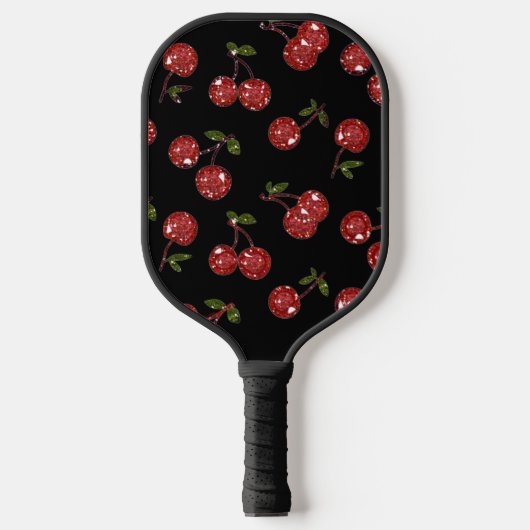 RAB Rockabilly Zeer Cherry Cherry Cherries op zwar Pickleball Paddle (Voorkant)