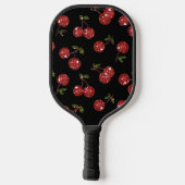 RAB Rockabilly Zeer Cherry Cherry Cherries op zwar Pickleball Paddle (Achterkant)