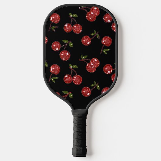 RAB Rockabilly Zeer Cherry Cherry Cherries op zwar Pickleball Paddle (Achterkant)