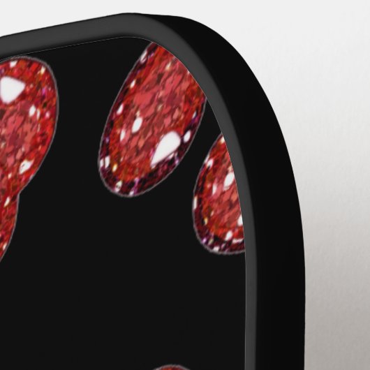 RAB Rockabilly Zeer Cherry Cherry Cherries op zwar Pickleball Paddle (Links Detail)