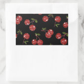 RAB Rockabilly Zeer Cherry Cherry Cherries op zwar Rechthoekige Sticker (Tas)